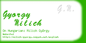 gyorgy milich business card